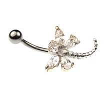 Nemesacél és Ezüst Piercing Cirkóniával - Pillangó Nemesacél és Ezüst Piercing Cirkóniával - Pillangó