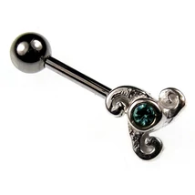 Nemesacél és Ezüst Piercing Cirkóniával