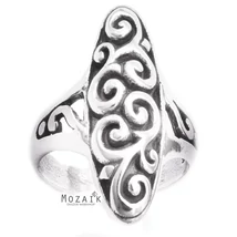 Ezüst Gyűrű Virág Mintával