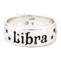 Horoszkóp Ezüst Karikagyűrű – MÉRLEG