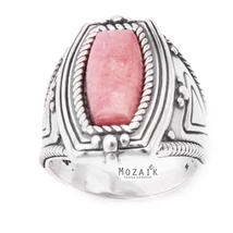 Ezüst Gyűrű Rodokrozit Drágakővel