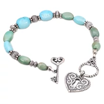 Ezüst Karkötő Türkiz Drágakővel Ezüst Karkötő Türkiz Drágakővel