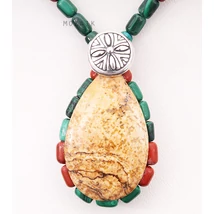 Drágakő Nyaklánc Sterling Ezüsttel