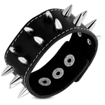 Extrém Bőr Karperec Tüskékkel