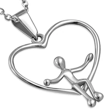 Nemesacél Emberke a Szívben Medál Nemesacél Emberke a Szívben Medál