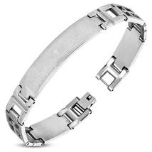 Nemesacél Karkötő Vésett Szöveggel