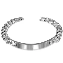 Nemesacél Gravírozható Karkötő