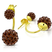 Nemesacél Shamballa Fülbevaló - Bordó Nemesacél Shamballa Fülbevaló - Bordó