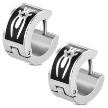 Nemesacél Fülbevaló Pók Mintával