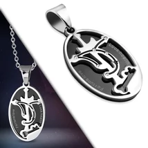 Nemesacél Két Tónusú Horoszkóp Medál - Szűz