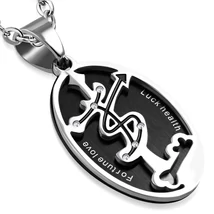 Nemesacél Két Tónusú Horoszkóp Medál - Kos