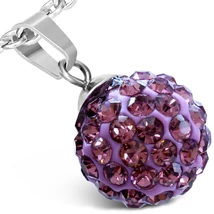 Nemesacél és Agyag Shamballa Medál Cirkóniával