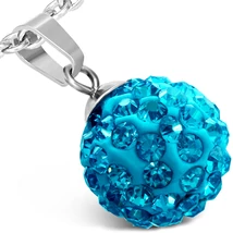 Nemesacél és Agyag Shamballa Medál Cirkóniával