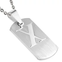 Nemesacél Betű Medál - X