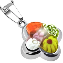 Nemesacél Medál Muranoi Üvegdíszítéssel Nemesacél Medál Muranoi Üvegdíszítéssel