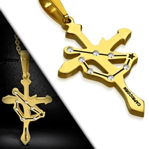 Nemesacél Horoszkóp Medál Aranyszínű Bevonattal - Bak