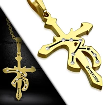 Nemesacél Horoszkóp Medál Aranyszínű Bevonattal - Vízöntő Nemesacél Horoszkóp Medál Aranyszínű Bevonattal - Vízöntő