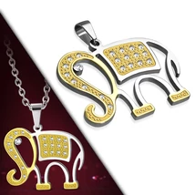 Nagyméretű Nemesacél Szerencsehozó Elefánt Medál