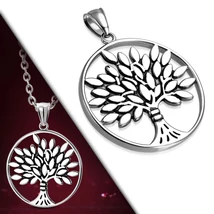 Nagyméretű Nemesacél Bódhi Fa Medál Nagyméretű Nemesacél Bódhi Fa Medál