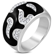 Nemesacél Divatgyűrű Cirkónia kövekkel