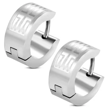 UNISEX Matt Nemesacél Fülbevaló - Lézermintával