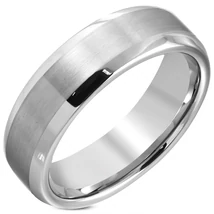 Tungsten Acél Jegygyűrű