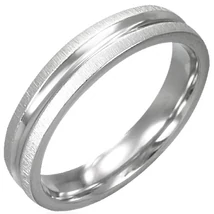 Nemesacél Szaténfényű Karikagyűrű