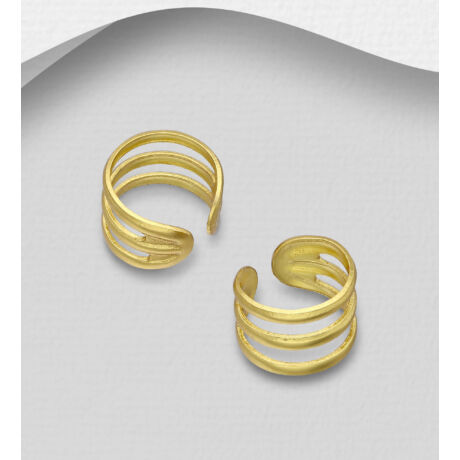 Sterling Ezüst Aranyozott Fülgyűrű