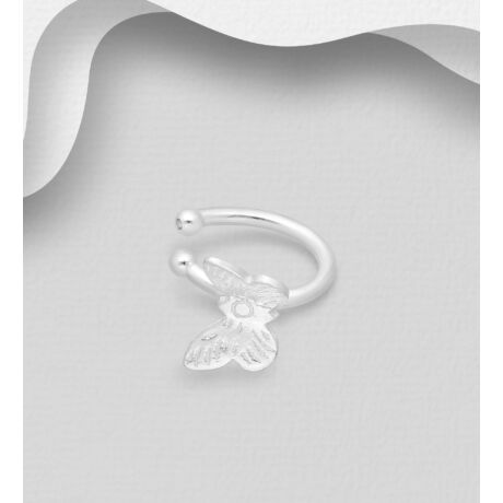 Sterling Ezüst Fülgyűrű Pillangóval
