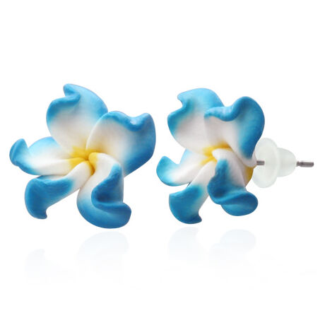Virágos Fülbevaló - Kék