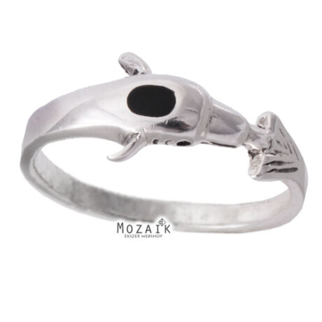 Ezüst Gyűrű Delfin Díszítéssel