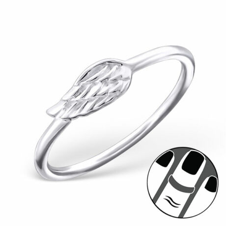 Sterling Ezüst Midi Gyűrű - Angyalszárny
