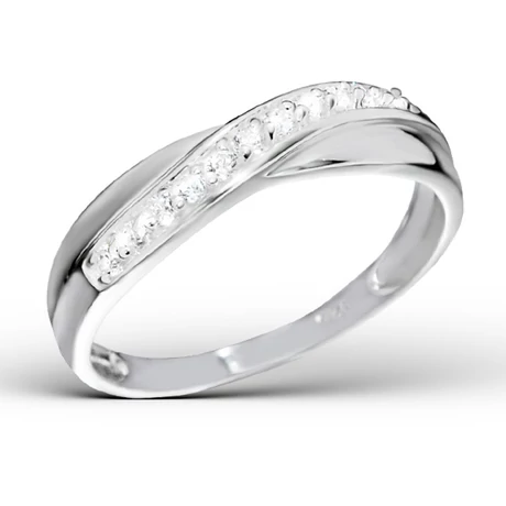 Elegáns Sterling Ezüst Gyűrű Cirkónia Kövekkel