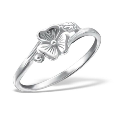 Sterling Ezüst Gyűrű Virággal