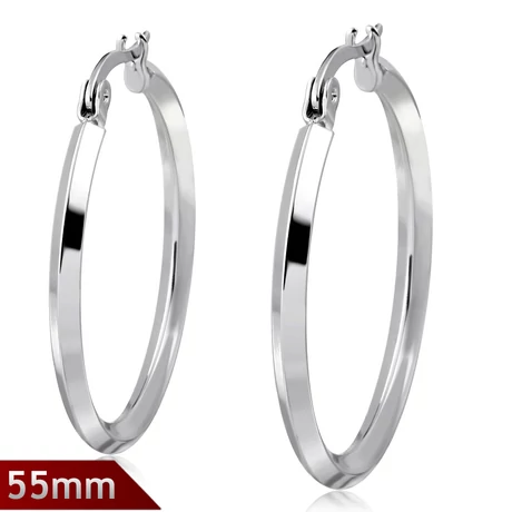 55 mm Nemesacél Karikafülbevaló