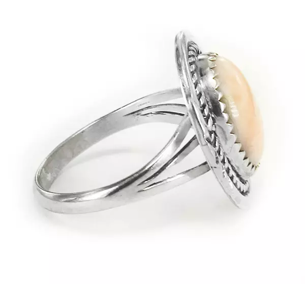 Ezüst Pecsétgyűrű Rodokrozit Drágakővel
