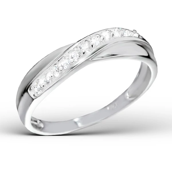 Elegáns Sterling Ezüst Gyűrű Cirkónia Kövekkel